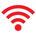 Red Wi-Fi symbol