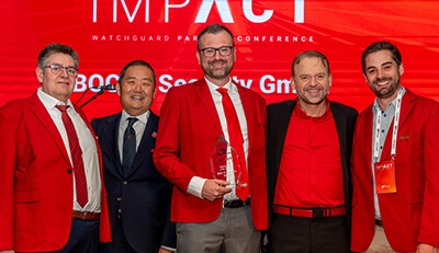 BOC IT - Security GmbH award winners with WatchGuard executives
