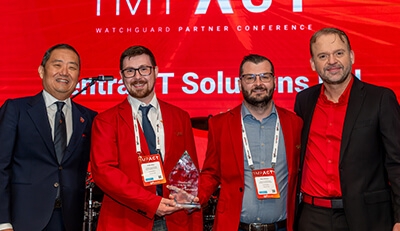 Central Solutions Ltd award winners with WatchGuard executives