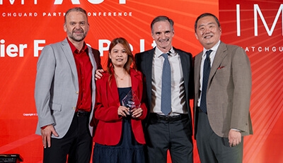 Frontier Force Pte Ltd award winners with WatchGuard executives
