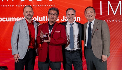 Kyocera award winners with WatchGuard executives