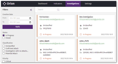 WatchGuard Orion dashboard