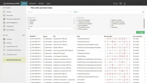 Enlarge WatchGuard Data Control dashboard