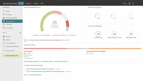 Enlarge WatchGuard Patch Management dashboard
