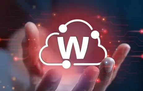 WatchGuard Cloud icon floating above an open hand