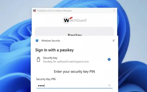 WatchGuard Passkey screen