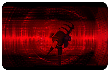 Red Cell Podcast image of a microphone and red background