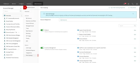 Enlarge WatchGuard Cloud dashboard showing integration with HaloPSA 