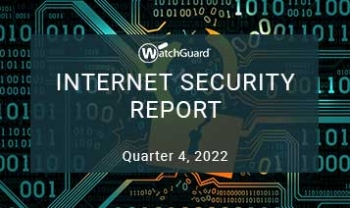 Internet Security Report Q4 2022 on a background of ones and zeros