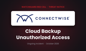 Connectwise Cloud Backup Incident