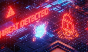 Isometric illustration of a hacking attack or security breach