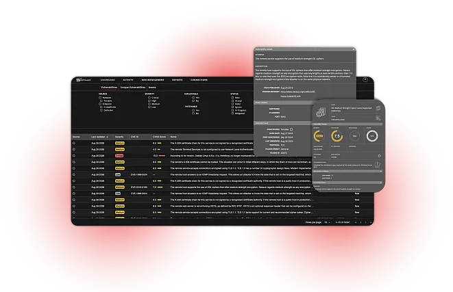 vulnerability management screens