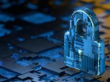 Lock on a digital looking surface