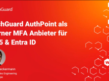 Webinar Titel und Foto des Sprechers auf rotem Hintergrund