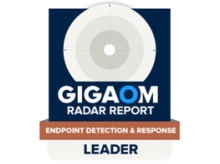 GigaOm Endpoint Security Report Leader badge